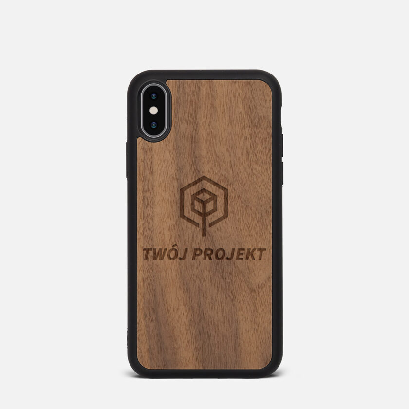 Etui do iPhone Xs Personalizacja Orzech